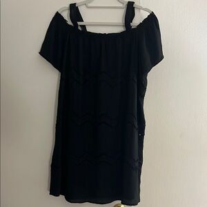 LOFT Off Shoulder Black Dress
